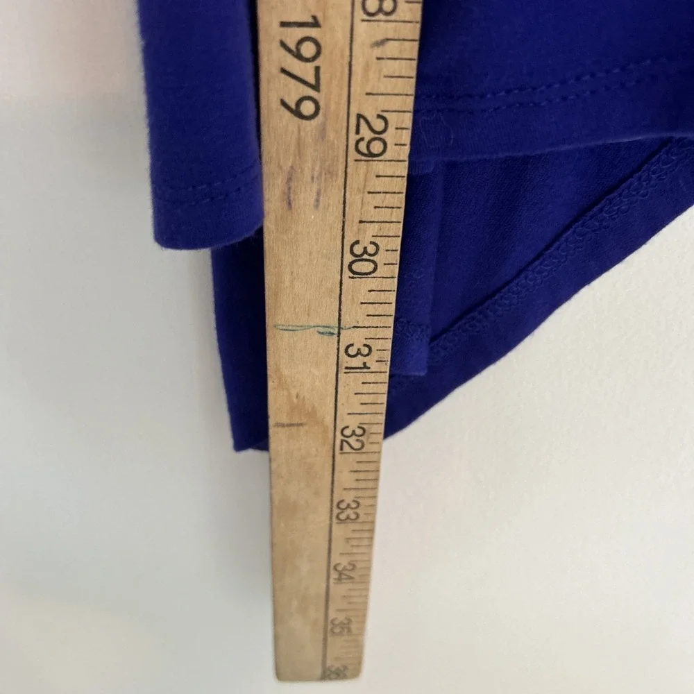 Coldwater‎ Creek Women's M Royal Blue Long Sleeve Waterfall Drape Cardigan Light